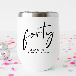 Chic Script 40th Birthday Party