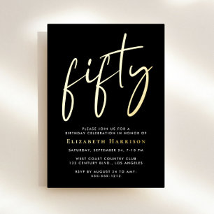 Chic Script 50th Birthday Party
