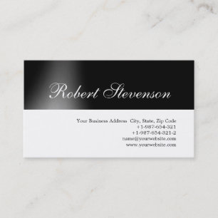 Chic Script Black White Design Business Card