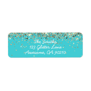 Chic Script Blue Parties scintillant Mariage Adres