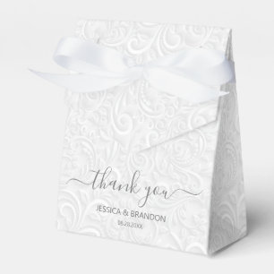 Chic Script Calligraphy Thank You Favor Box