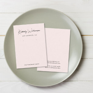Chic Script Earring Pink Jewellery Display Card