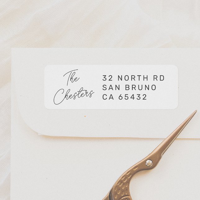 Chic Script Family Name & Modern Left Address (Creator Uploaded)