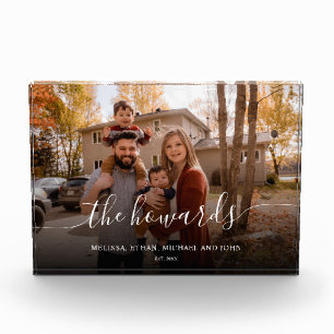 Chic Script Family Photo Block