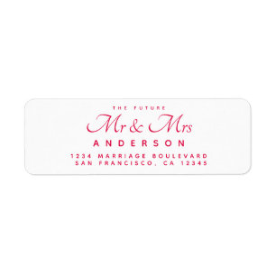 Chic Script Future M. Mme La Mariage Adresse