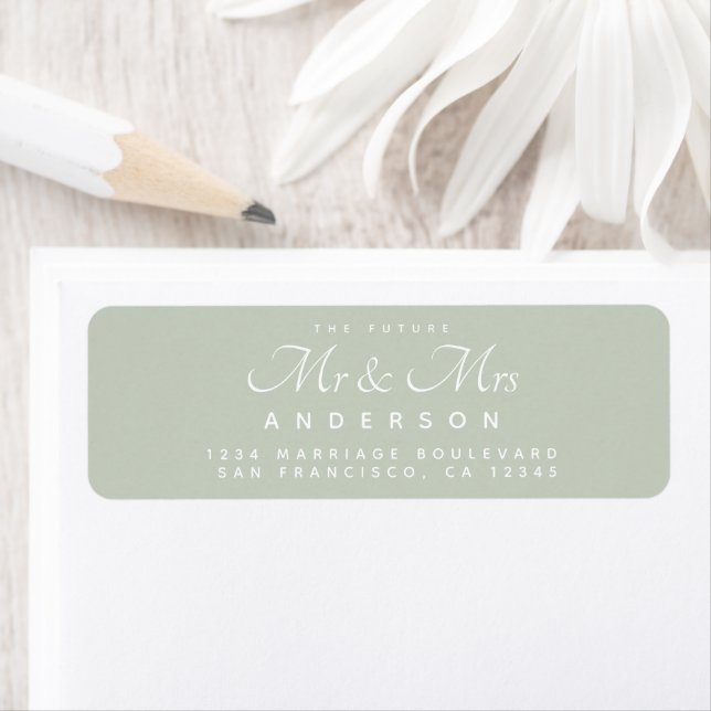 Chic Script Future M. Mme La Mariage Adresse (En situation)