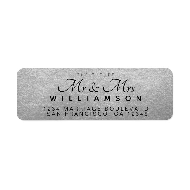 Chic Script Future M. Mme La Mariage Adresse (Devant)