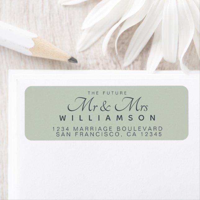 Chic Script Future M. Mme La Mariage Adresse (En situation)
