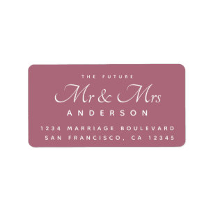 Chic Script Future M. Mme La Mariage Étiquette de