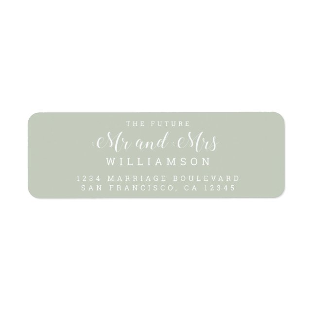 Chic Script Future M. Mme Mariage Adresse de retou (Devant)