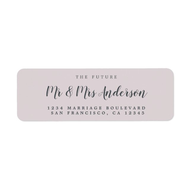 Chic Script Future M. Mme Mariage Adresse de retou (Devant)