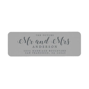Chic Script Future M. Mme Mariage Adresse de retou