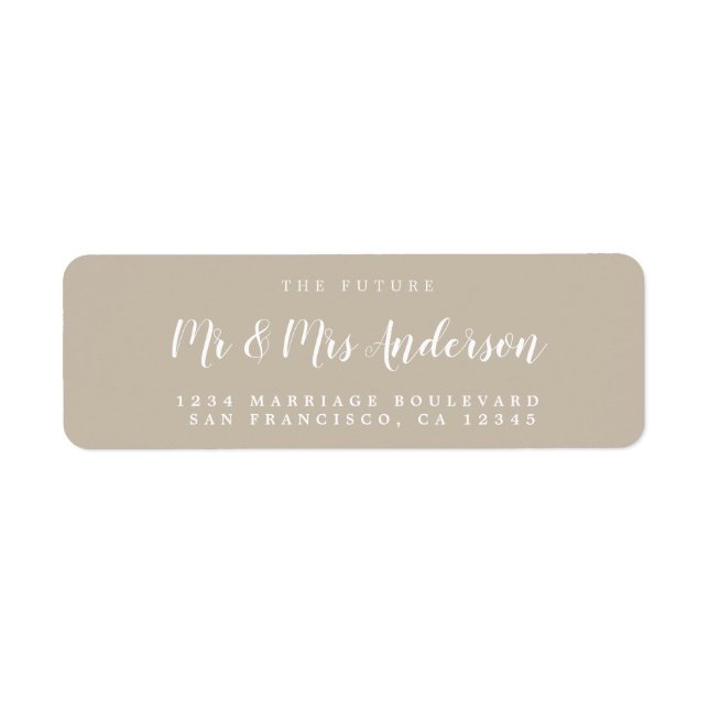 Chic Script Future M. Mme Mariage Adresse de retou (Devant)