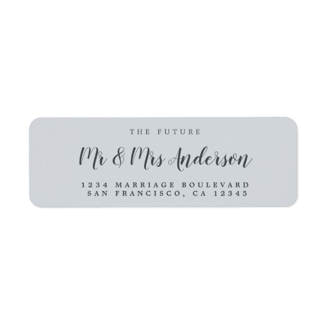 Chic Script Future M. Mme Mariage Adresse de retou (Devant)