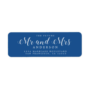 Chic Script Future M. Mme Mariage Adresse de retou