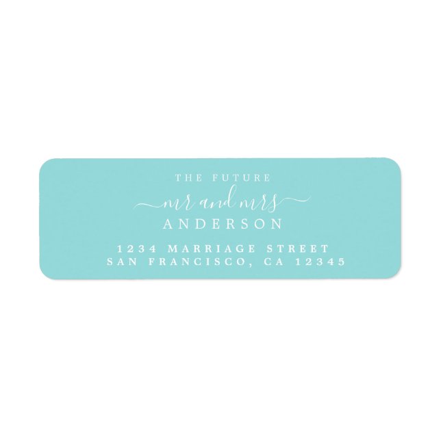 Chic Script Future M. Mme Mariage Adresse de retou (Devant)