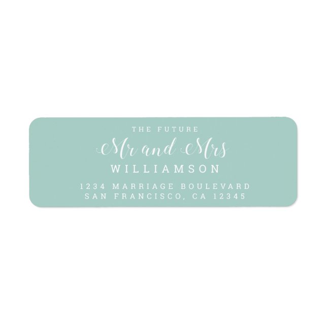 Chic Script Future M. Mme Mariage Adresse de retou (Devant)