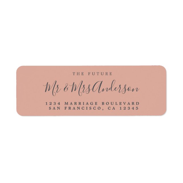Chic Script Future M. Mme Mariage Adresse de retou (Devant)