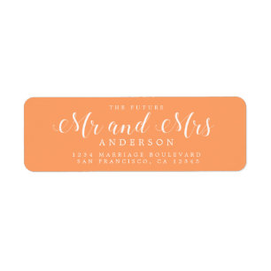 Chic Script Future M. Mme Mariage Adresse de retou