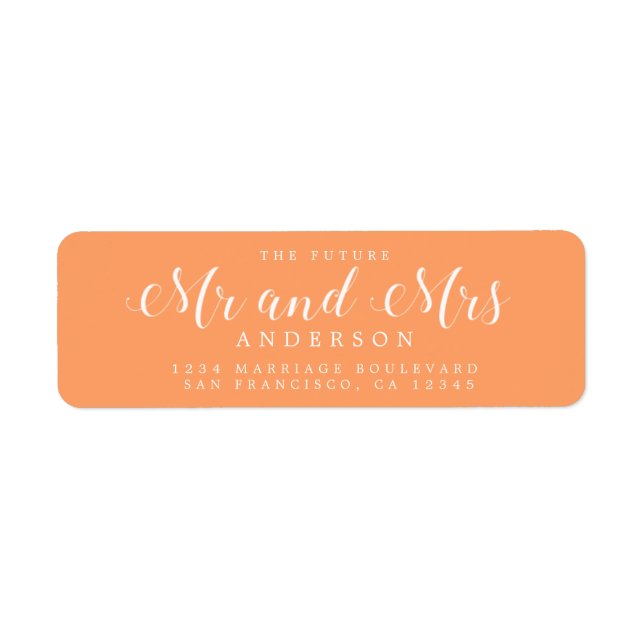 Chic Script Future M. Mme Mariage Adresse de retou (Devant)