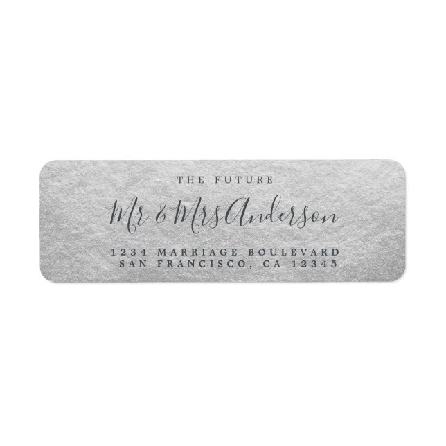 Chic Script Future M. Mme Mariage Adresse de retou (Devant)
