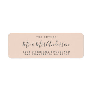 Chic Script Future M. Mme Mariage Adresse de retou