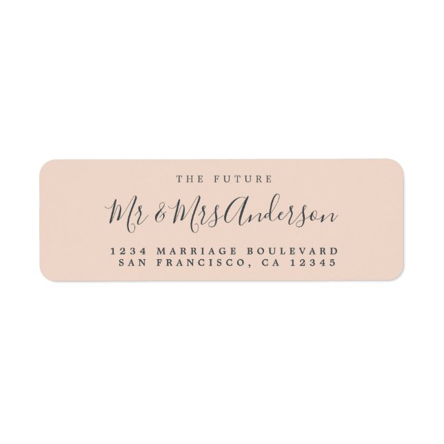 Chic Script Future M. Mme Mariage Adresse de retou (Devant)