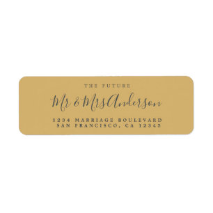 Chic Script Future M. Mme Mariage Adresse de retou