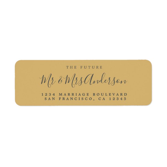 Chic Script Future M. Mme Mariage Adresse de retou (Devant)