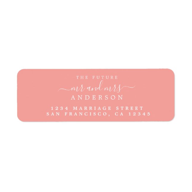 Chic Script Future M. Mme Mariage Adresse de retou (Devant)