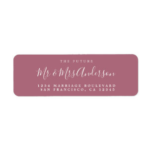 Chic Script Future M. Mme Mariage Retour Adresse L