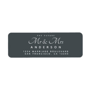 Chic Script Future M. Mme Off-Black Adresse de ret
