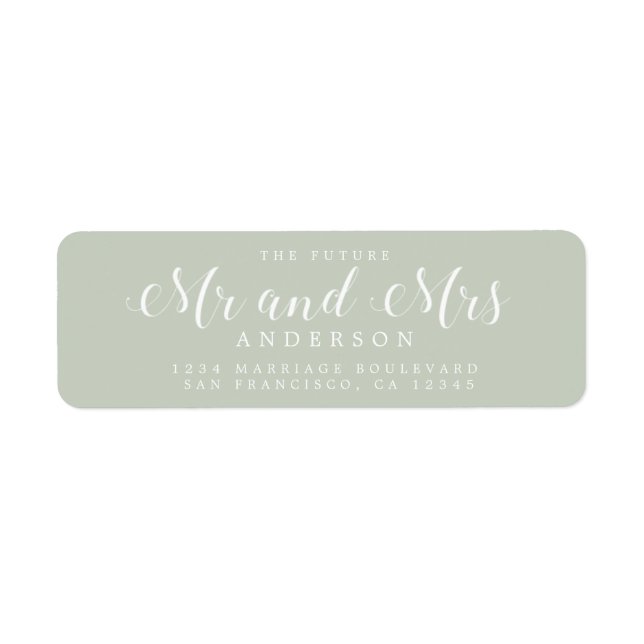 Chic Script Future Mr Mme Adresse de Retour de Mar (Devant)