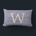 Chic Script Future Mr Mrs Monogram Blue Linen Lumbar Pillow<br><div class="desc">Elegant future mr mrs keepsake blue woven linen effect pillow with your text in off-black chic handwritten script calligraphy. Simply add your name and monogram. Perfect gift for a bridal shower, engagement, or Valentine's Day. Exclusively designed for you by Happy Dolphin Studio. If you need any help or matching products,...</div>