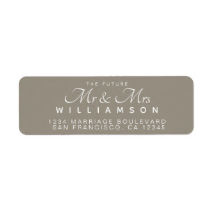 Chic Script Future Mr Mrs Wedding Address