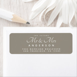 Chic Script Future Mr Mrs Wedding Address