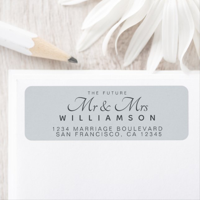 Chic Script Future Mr Mrs Wedding Address (Insitu)