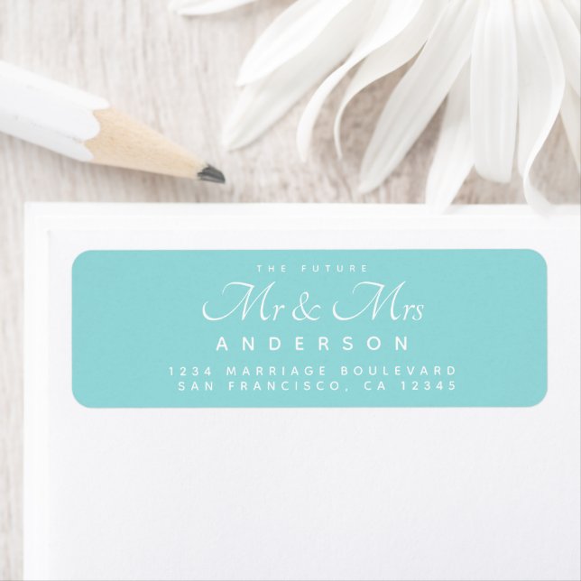 Chic Script Future Mr Mrs Wedding Address (Insitu)