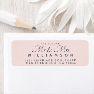 Chic Script Future Mr Mrs Wedding Address