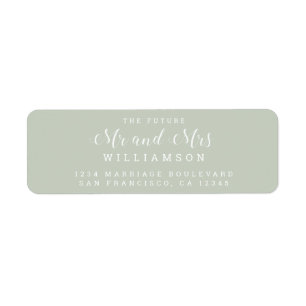 Chic Script Future Mr Mrs Wedding Return Address