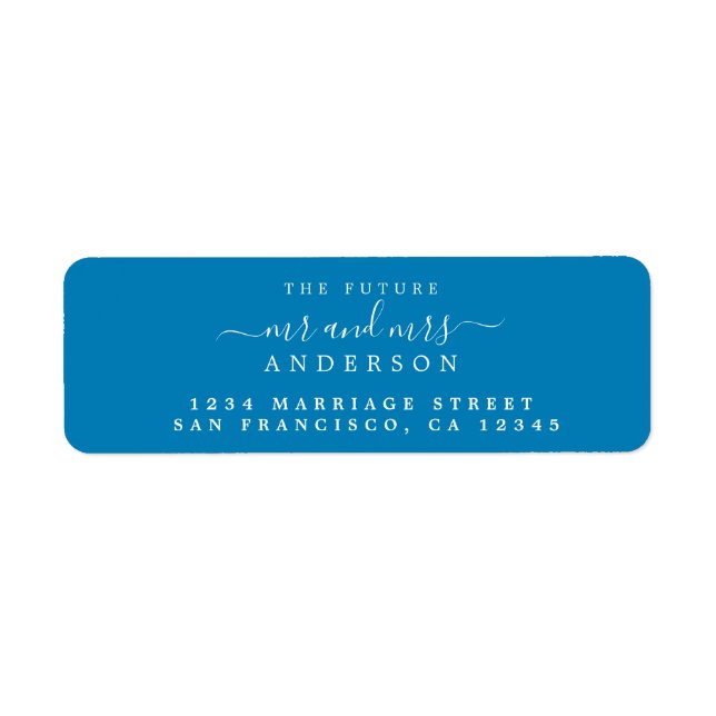Chic Script Future Mr Mrs Wedding Return Address (Front)