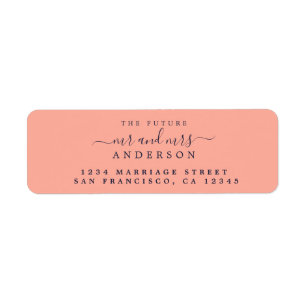 Chic Script Future Mr Mrs Wedding Return Address