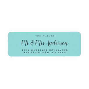 Chic Script Future Mr Mrs Wedding Return Address