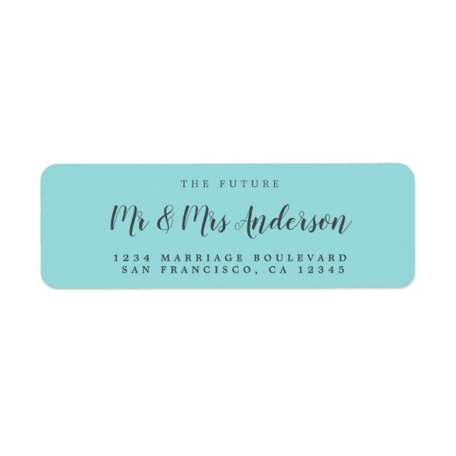 Chic Script Future Mr Mrs Wedding Return Address (Front)