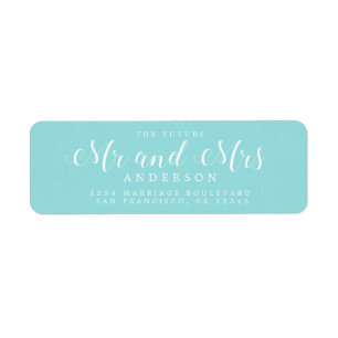 Chic Script Future Mr Mrs Wedding Return Address