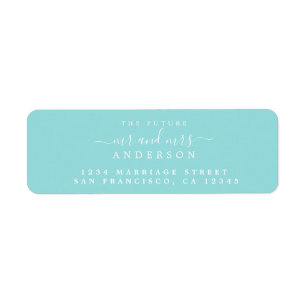 Chic Script Future Mr Mrs Wedding Return Address