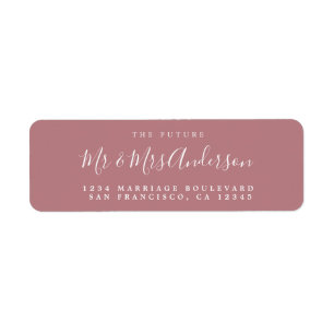 Chic Script Future Mr Mrs Wedding Return Address