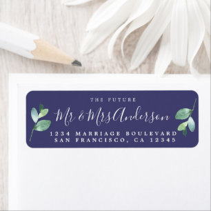 Chic Script Future Mr Mrs Wedding Return Address