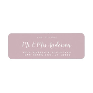 Chic Script Future Mr Mrs Wedding Return Address