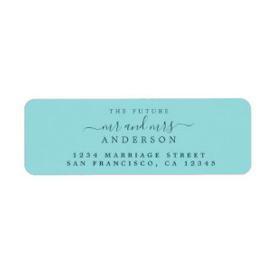Chic Script Future Mr Mrs Wedding Return Address